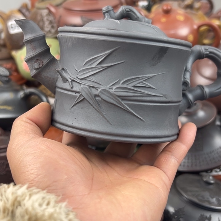 紫砂茶壶竹节断了