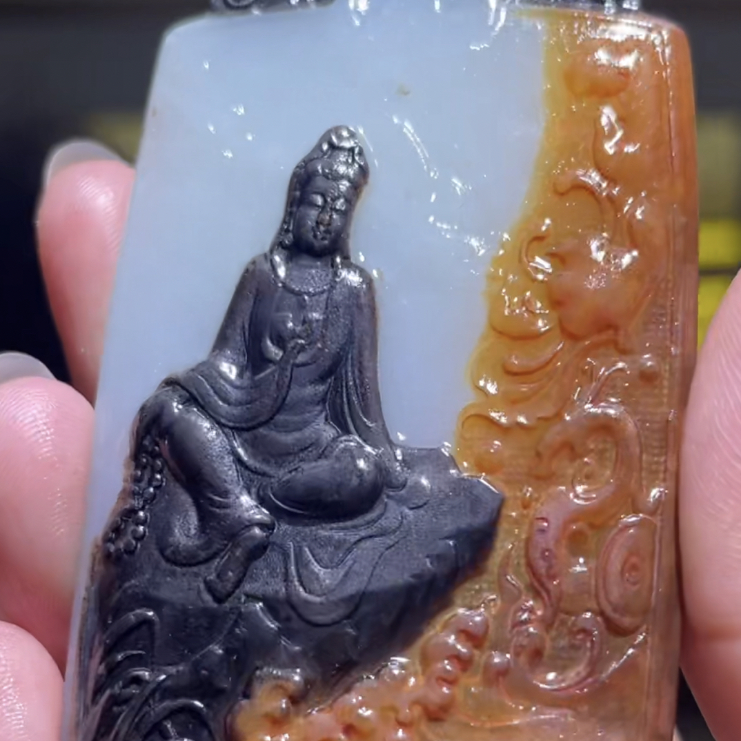 手把件货玉石把玩件文玩摆件D2