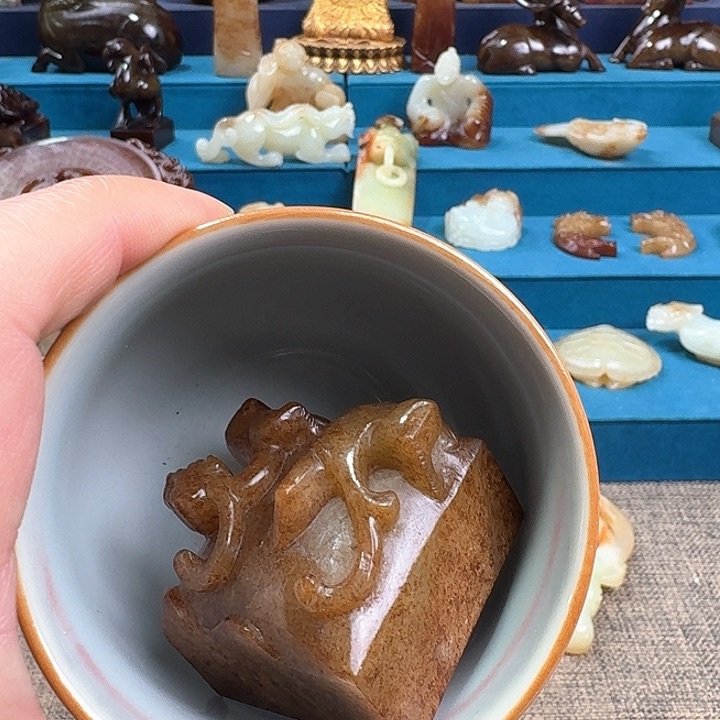 摆件层**彩陶瓷手工摆件摆件摆件 