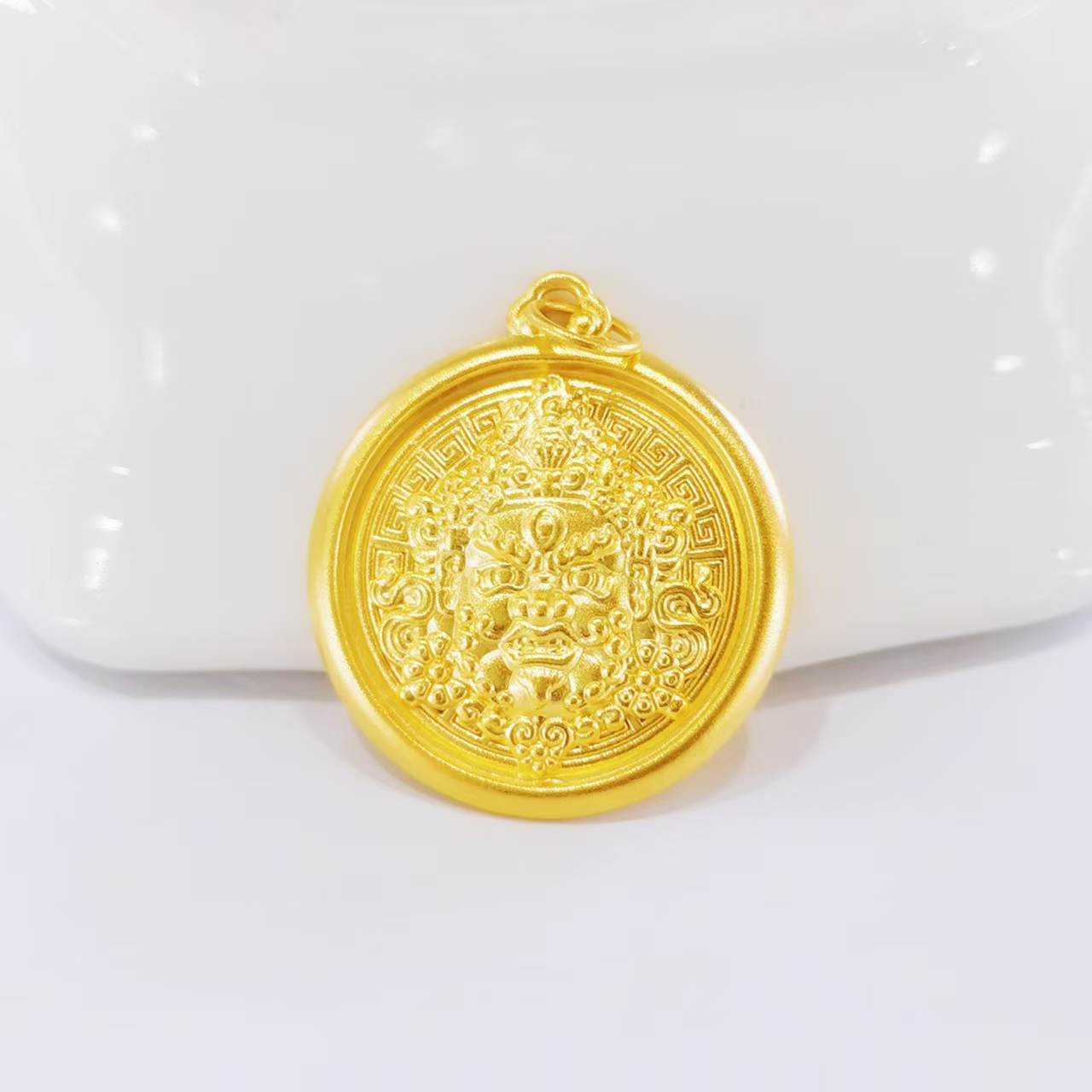 【富远黄金工厂店】足金3D硬金黄财神