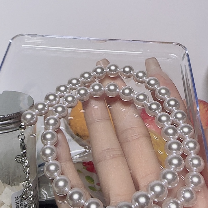 淡水珍珠银S925镶嵌颈饰