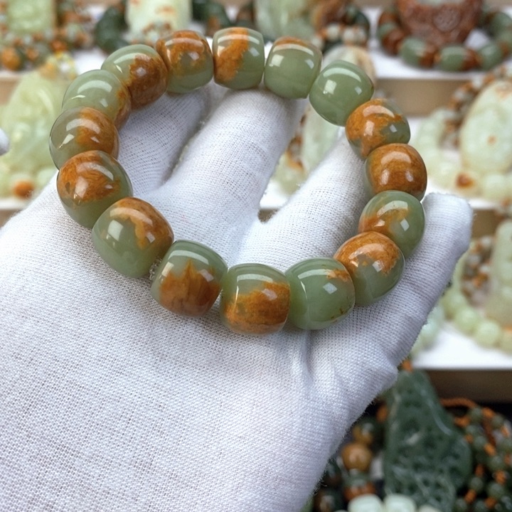 【闪购商品】透闪石质玉手串未镶嵌密**舒