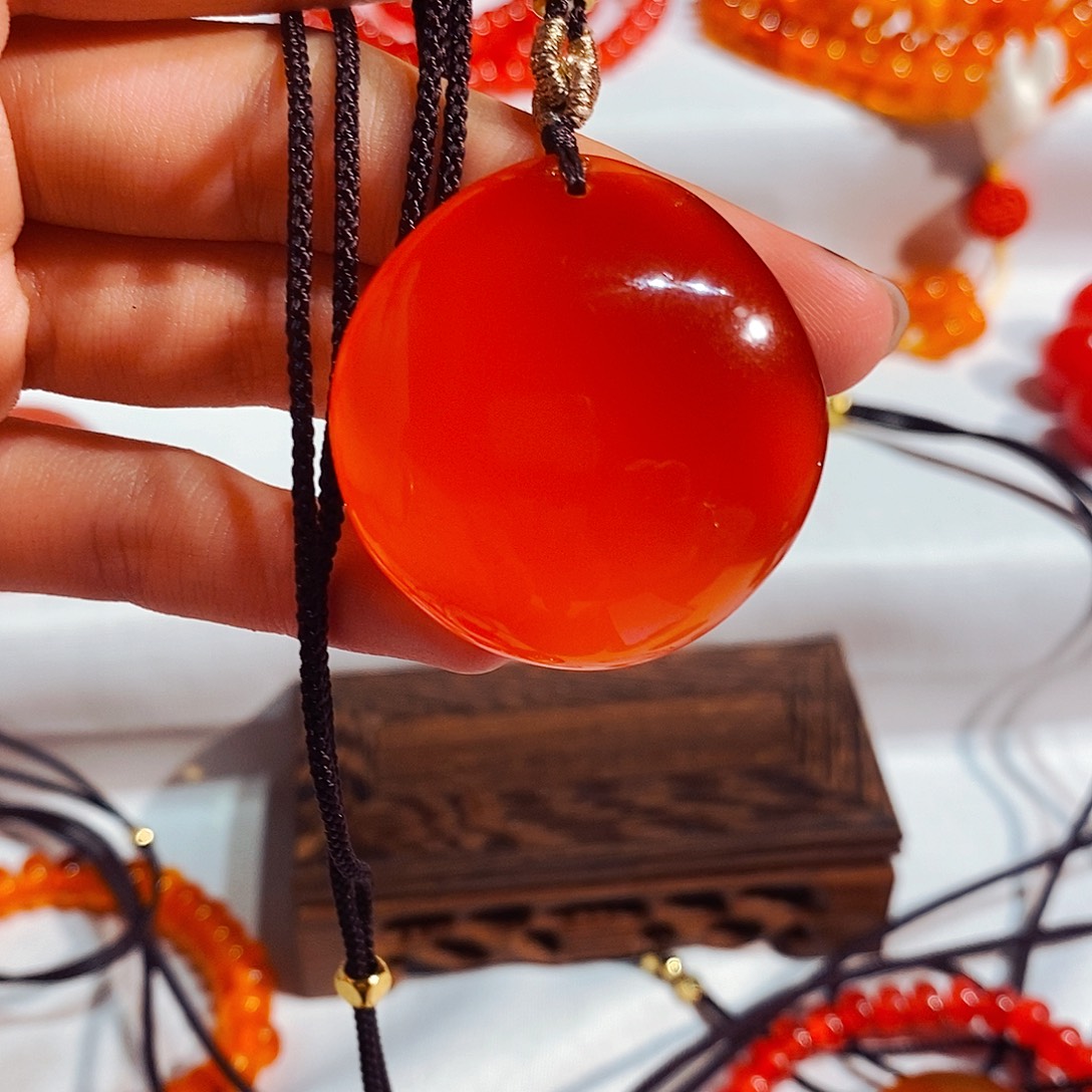 原创设计青鱼石吊坠