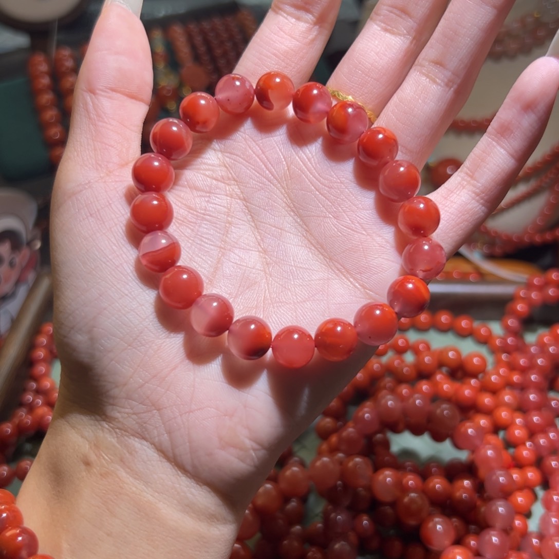 南红玛瑙未镶嵌手串9mm+