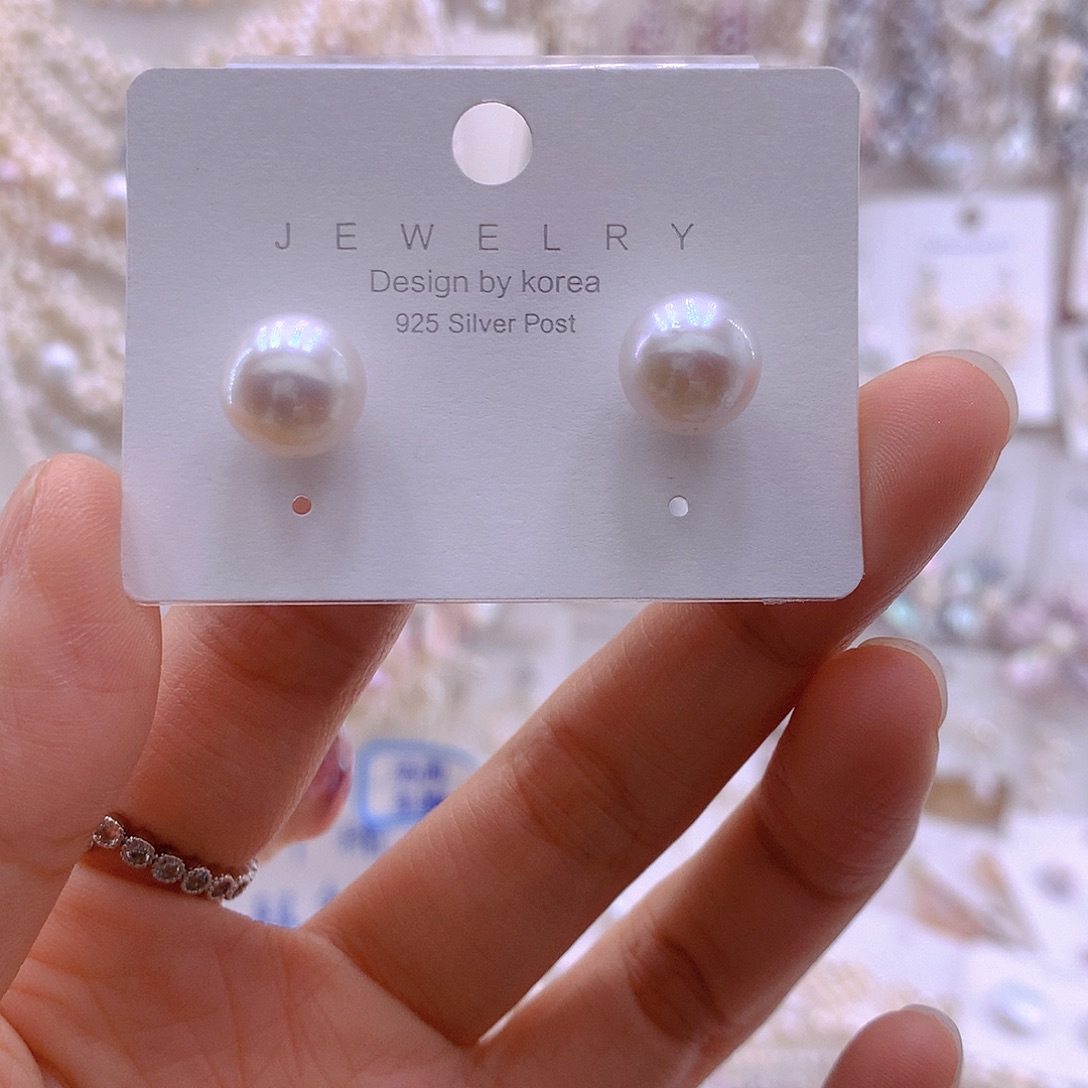 彩***虹淡水珍珠未镶嵌耳饰