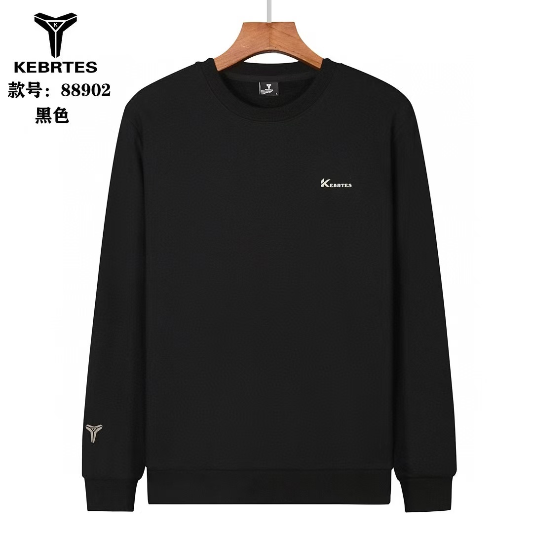 科比新款男士加绒卫衣休闲圆领套头长袖