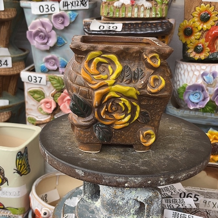 粗陶材质多肉花盆