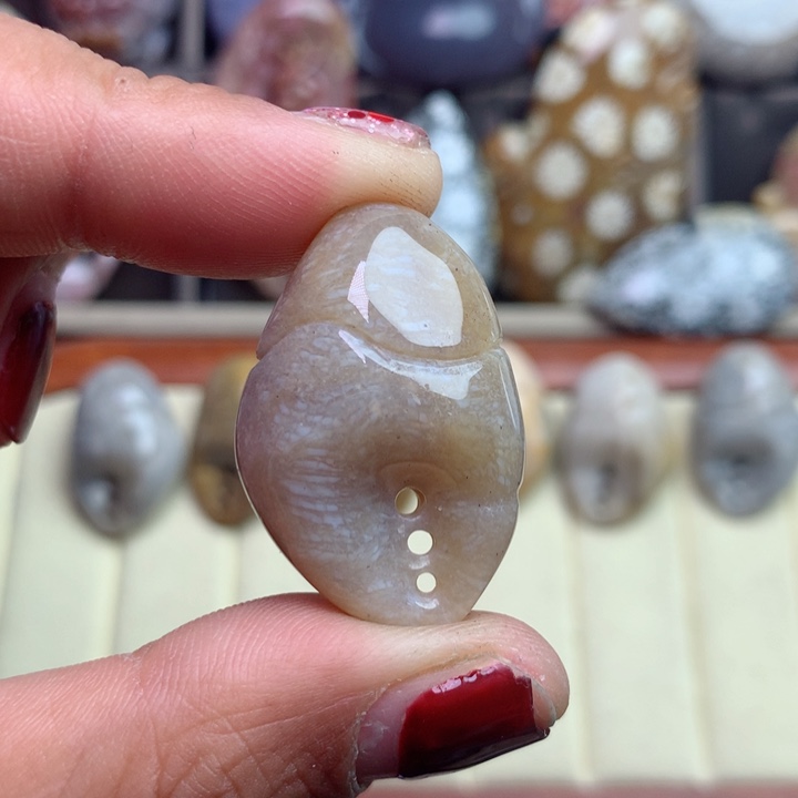 硅化珊瑚（珊瑚玉）颈饰未镶嵌