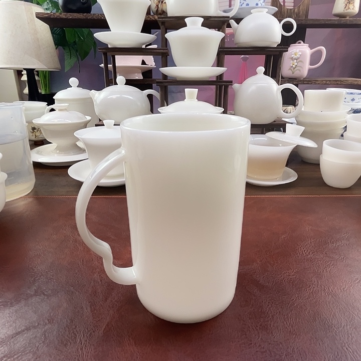 釉烧璞玉瓷400ml可乐杯水杯