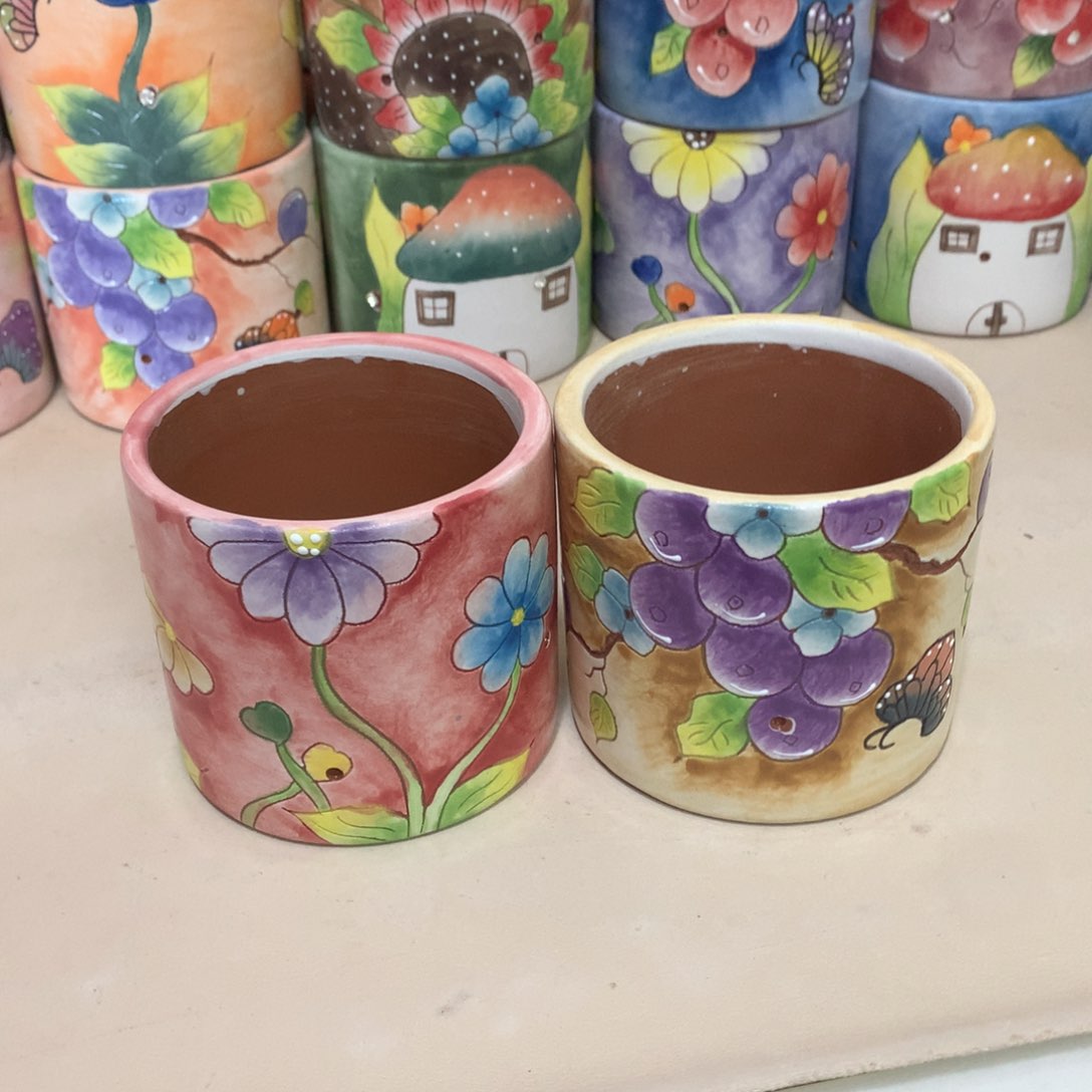 福利花盆，手绘花盆
