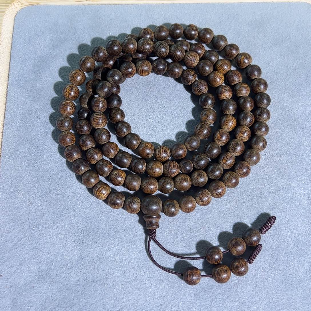 沉香手串天然惠安红油古董香108多圈 99沉