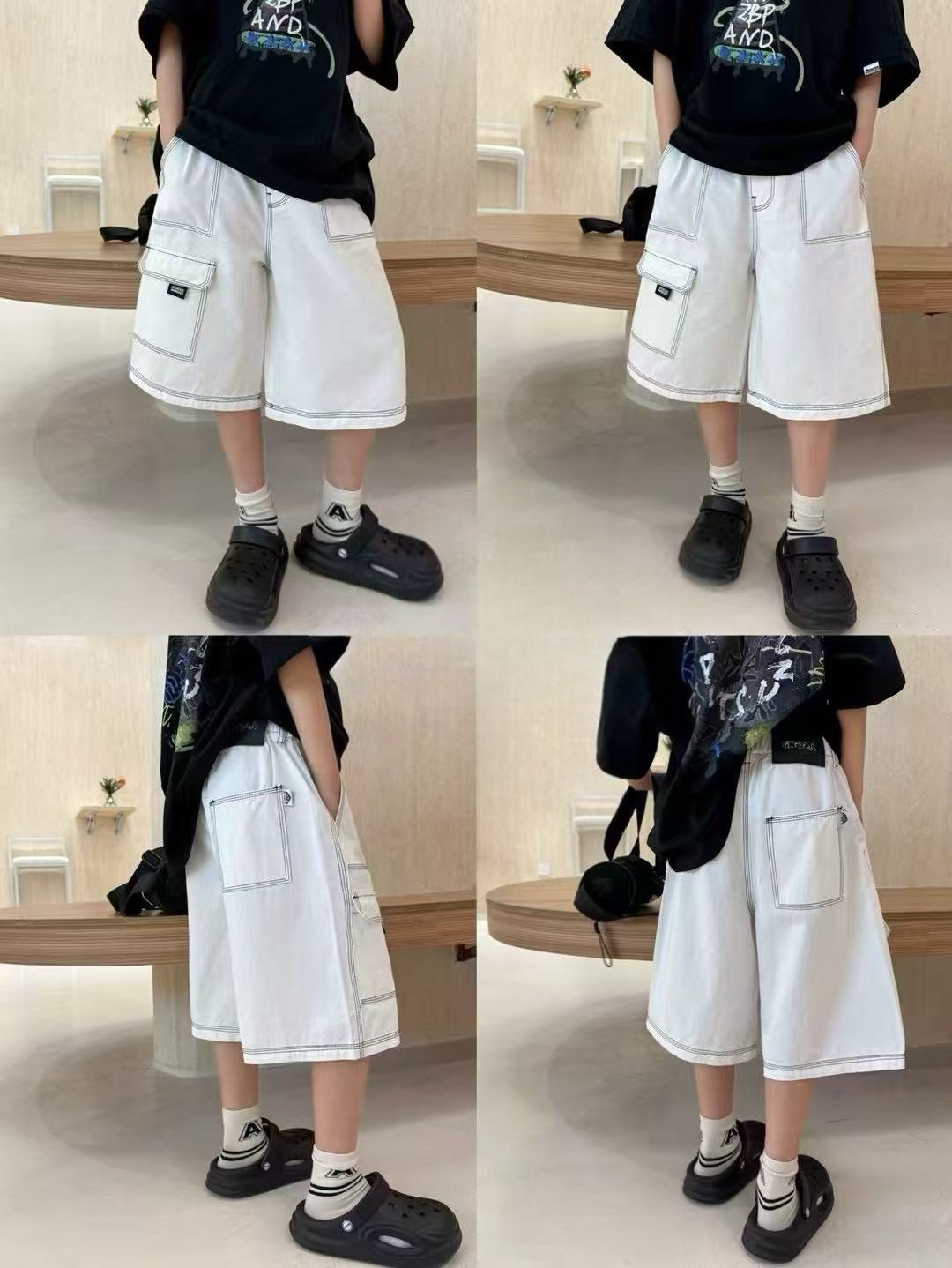 夏款潮童五分休闲短裤66805