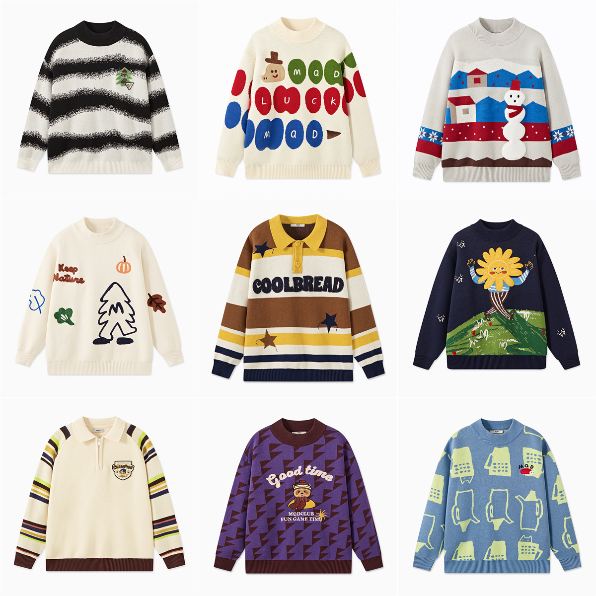 J18【先选尺码，再选颜色】MQD童装冬季加厚时尚毛衣