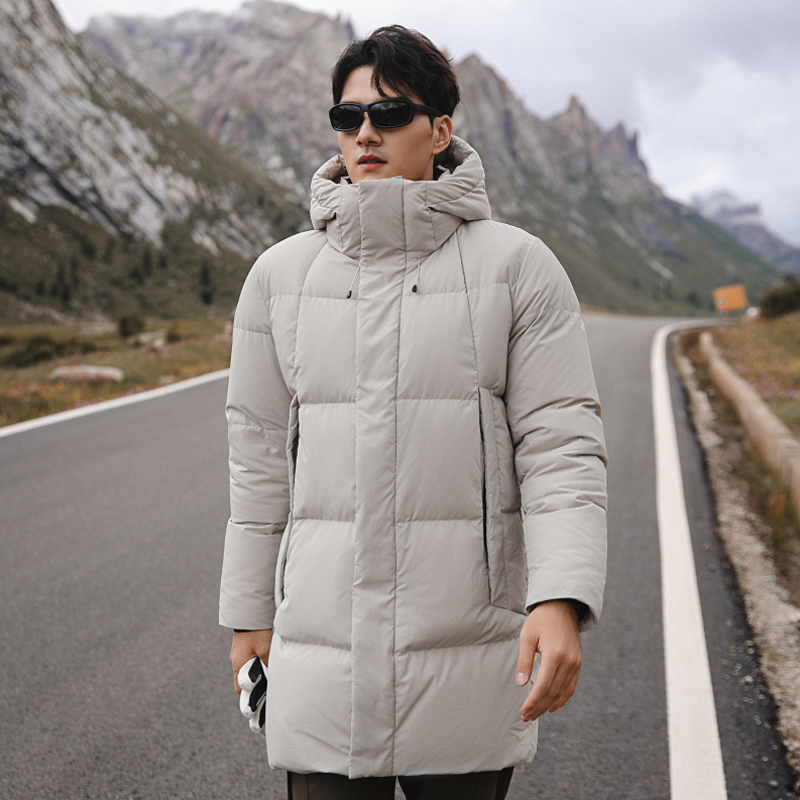 羽物男装新款羽绒服男款冬季宽松保暖加厚中长款情侣外套246022W7