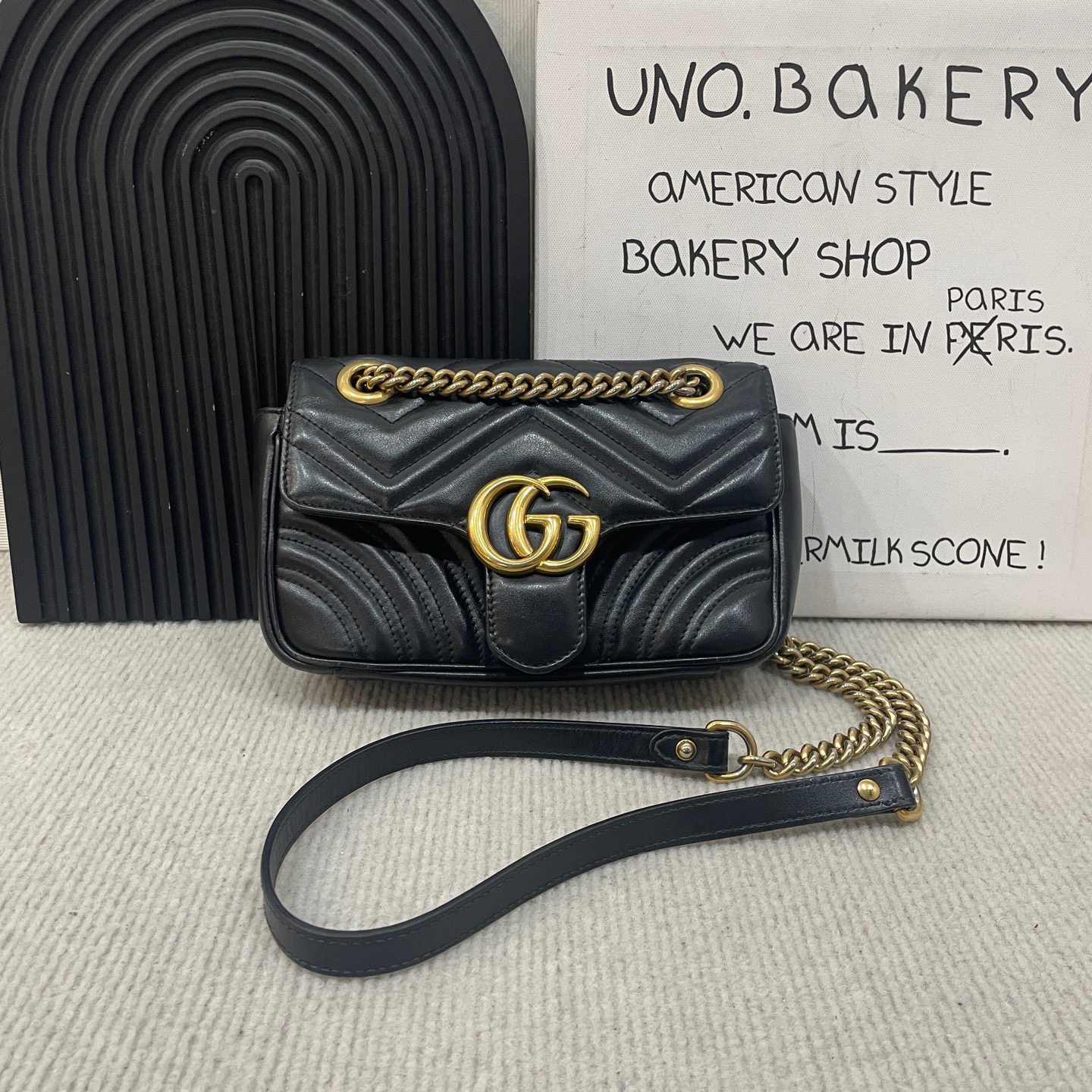 95新 GUCCI/古驰 黑金马蒙22