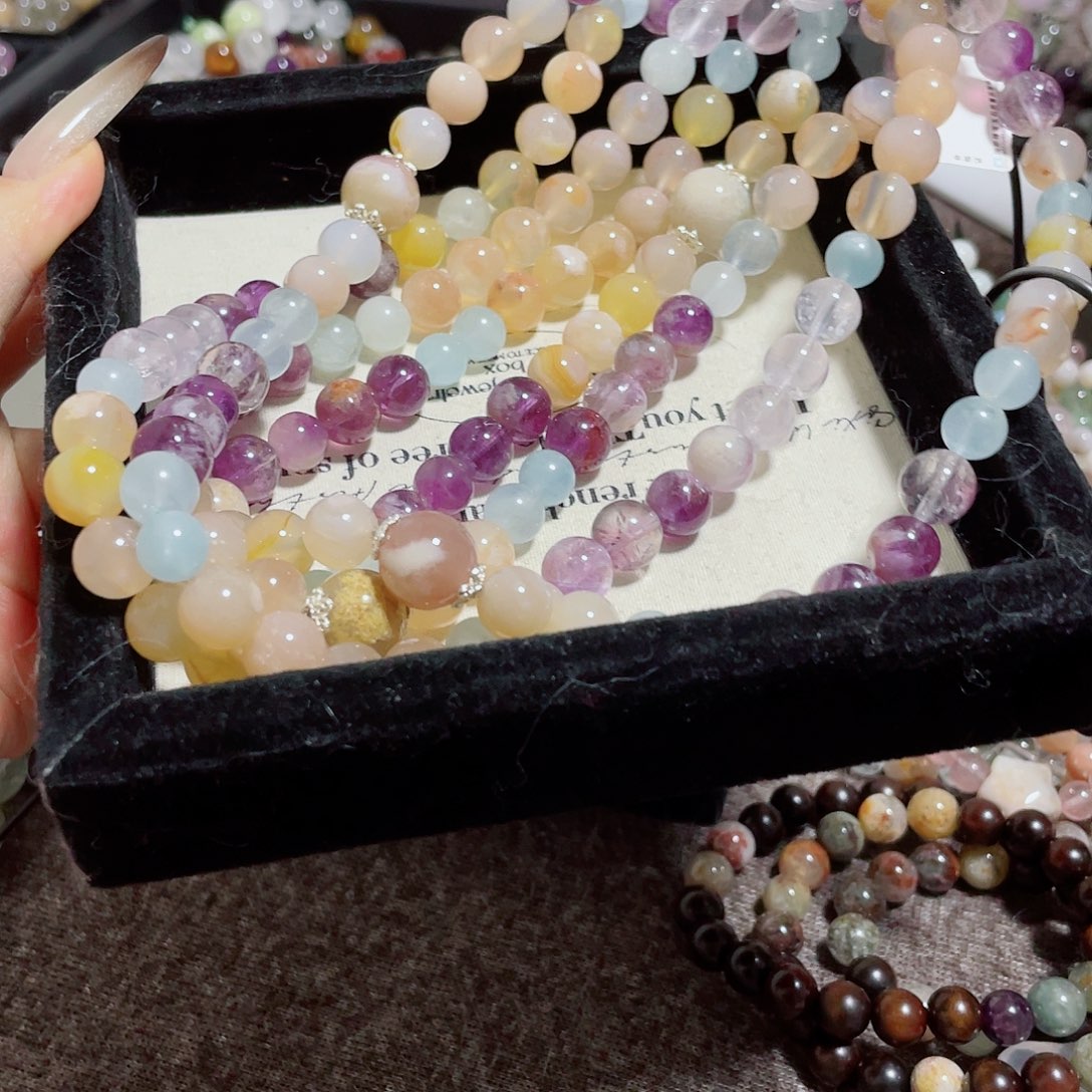 水晶未镶嵌手链糖果双圈