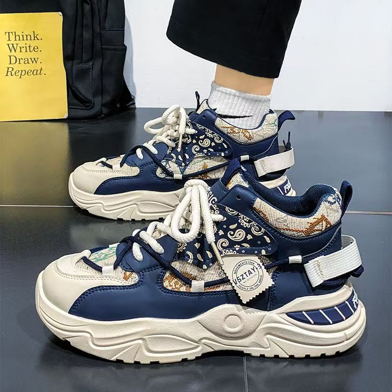 如男鞋2025新款秋季青少年休闲跑步运动鞋学生老爹潮鞋子男F110