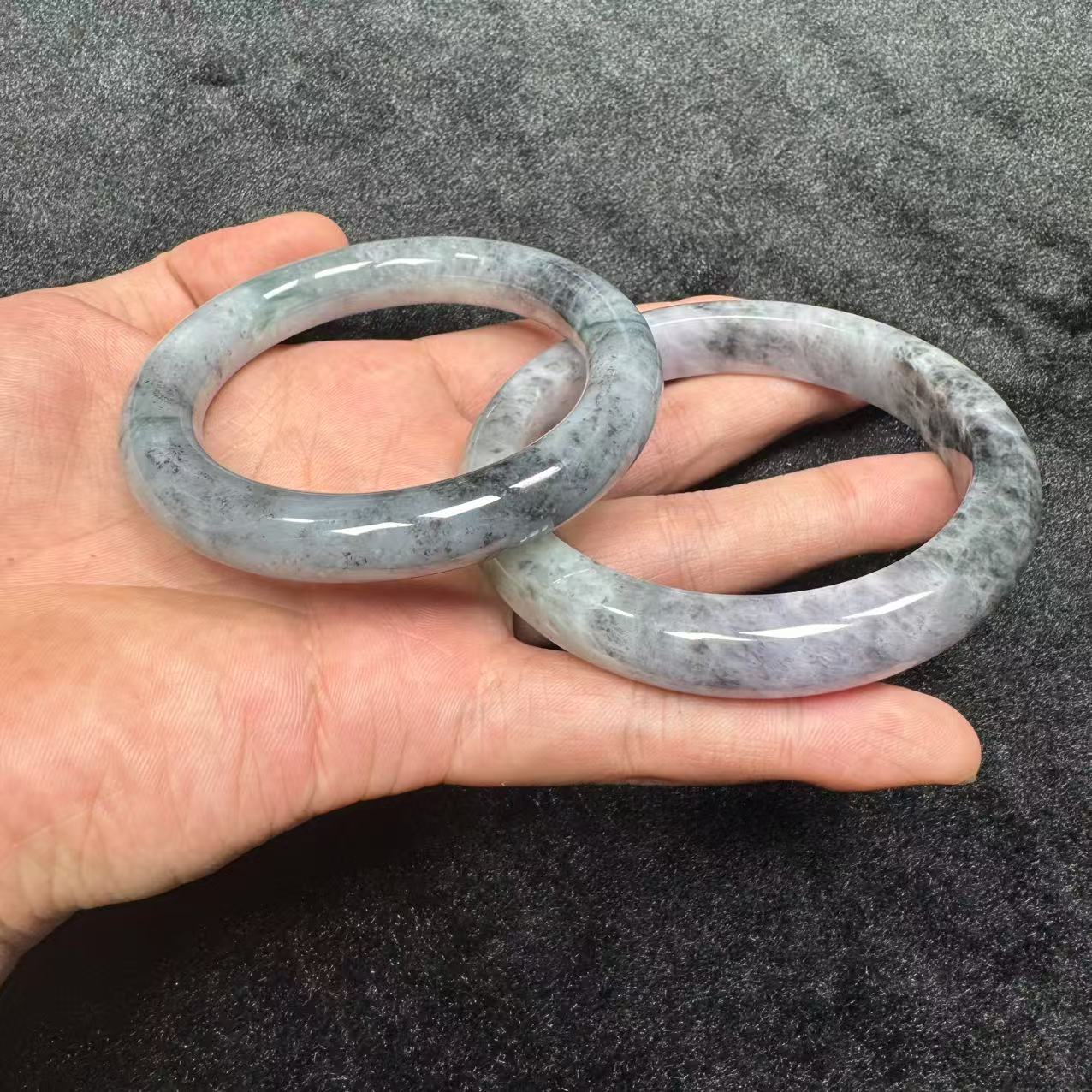 天然缅甸a货翡翠冰乌鸡春彩手镯—多样性发一