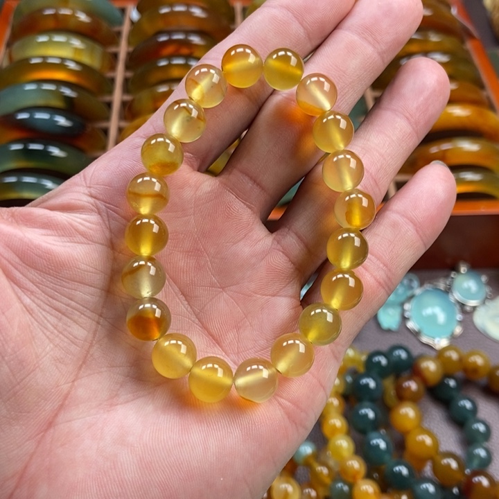 蛇纹石玉手镯手串未镶嵌闻****方