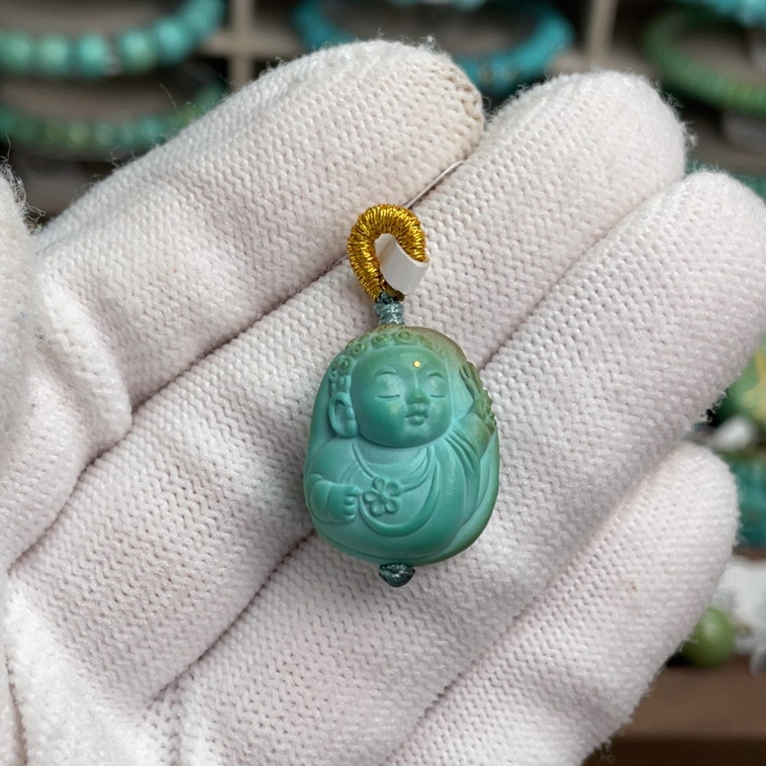 绿松石未镶嵌宝宝佛大日如来佛