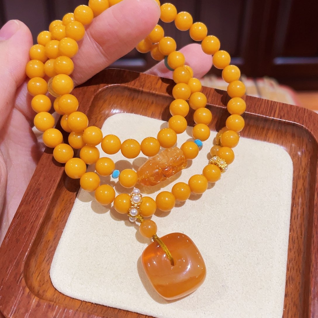 蜜蜡手链未镶嵌手串