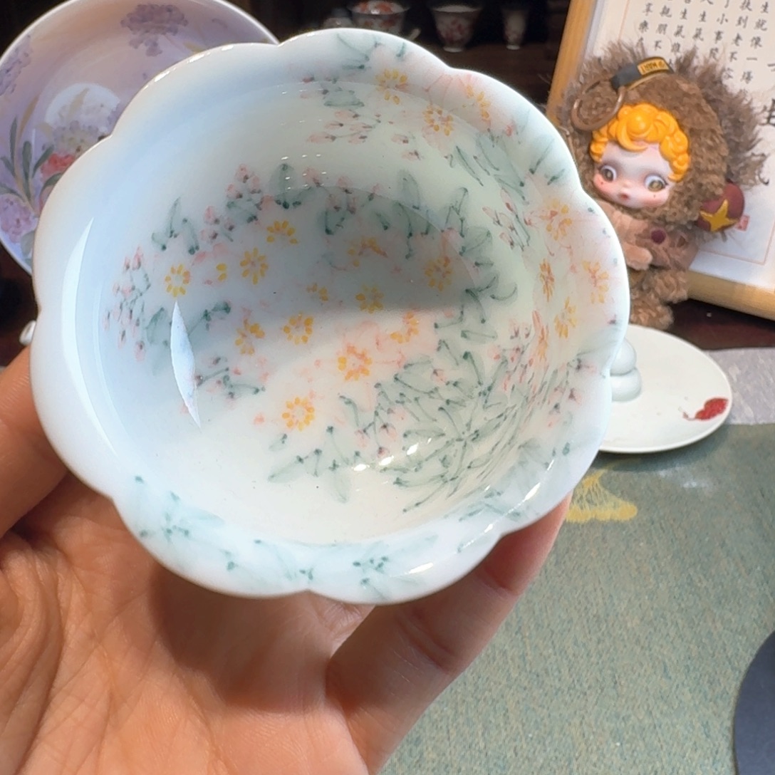 赐闲堂蔷薇花花杯微瑕