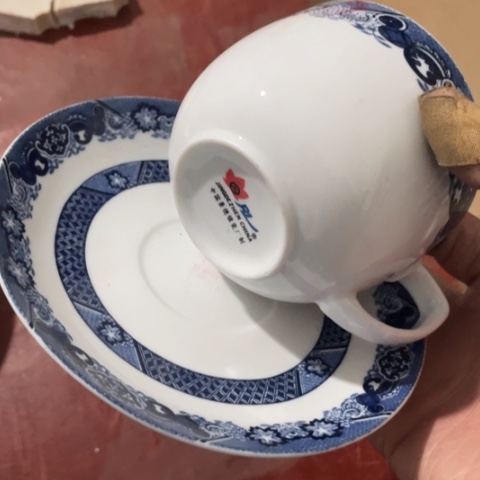 碟景德镇红叶陶瓷古典园林咖啡杯一套