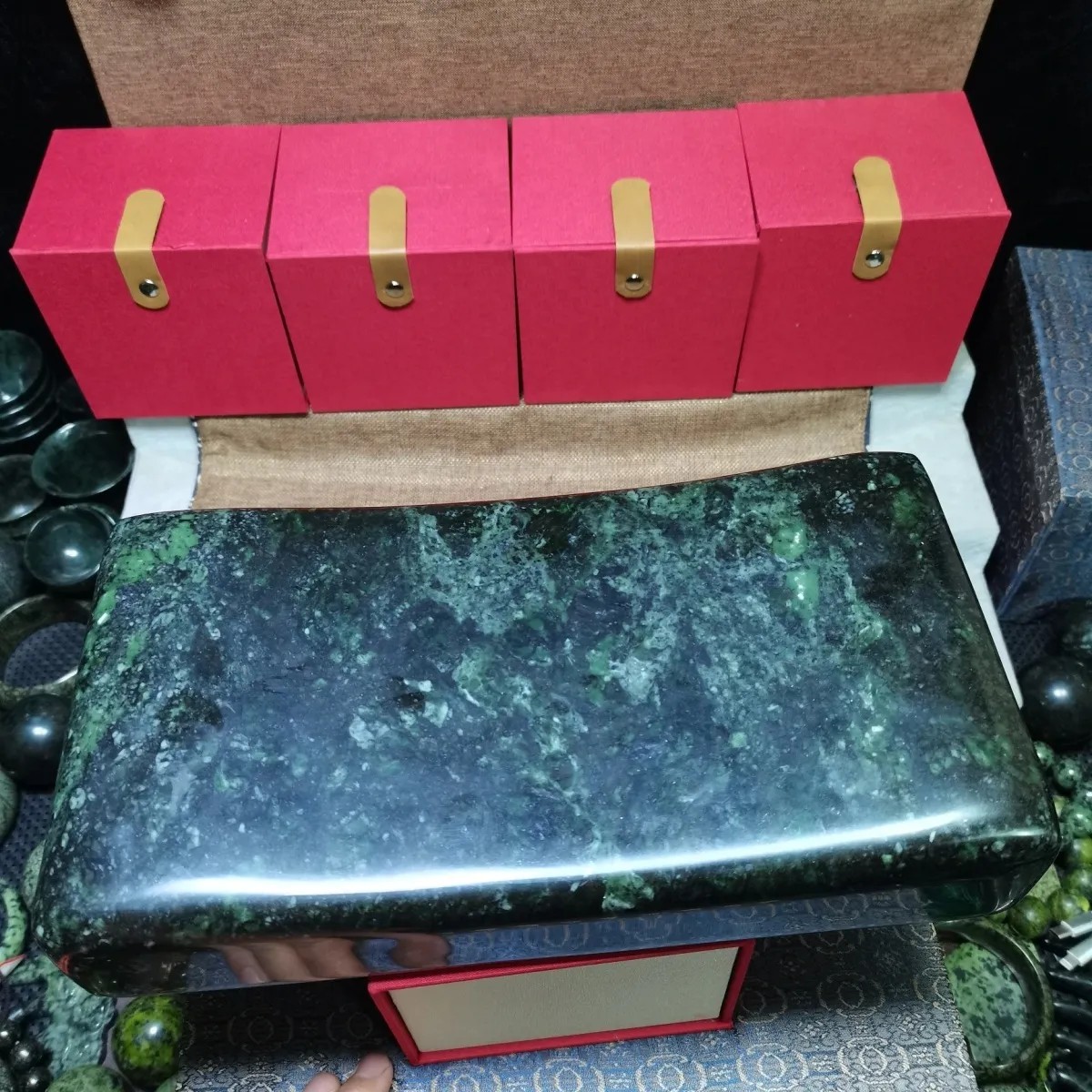 藏玉药王石能量养身品质好的长29宽15厚5大枕头
