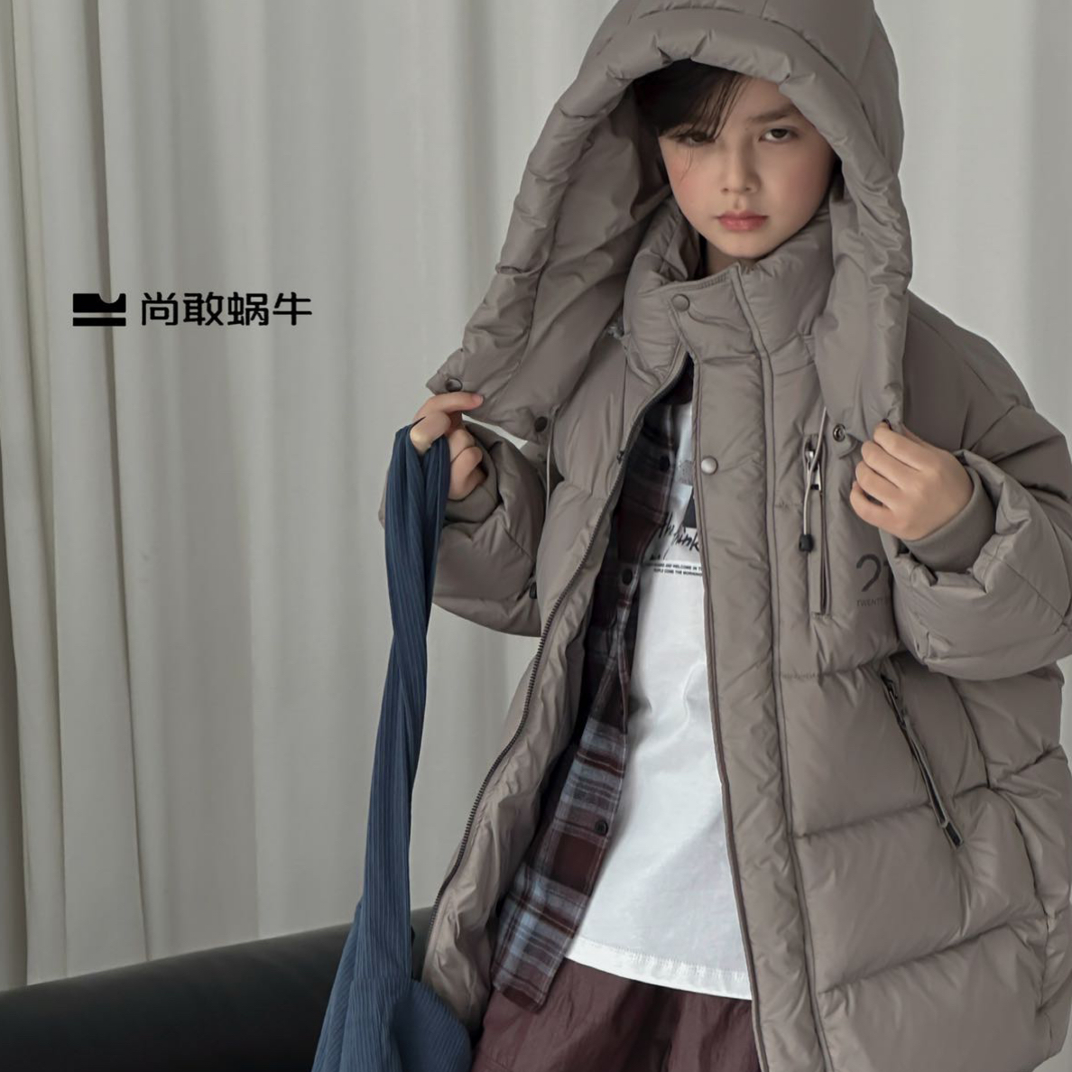 尚敢蜗牛儿童冬装男童羽绒服2025冬季新款男孩加厚外套保暖上衣潮