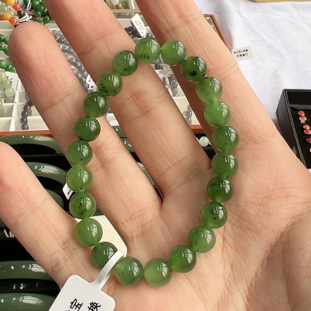 和田玉手串未镶嵌B0553