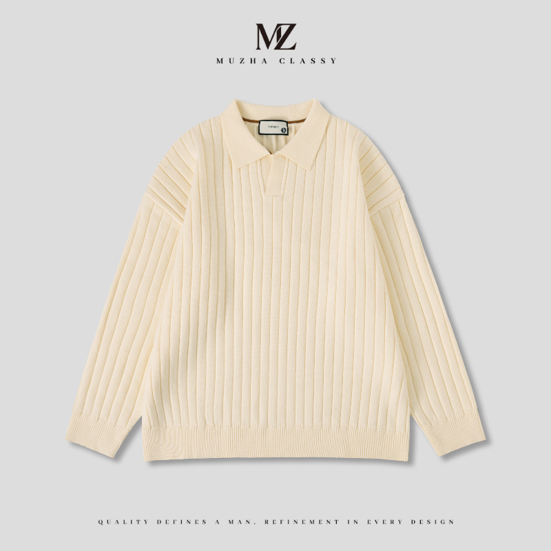 MUZHA木扎秋冬编织麻花舒适高级针织衫毛衣1547
