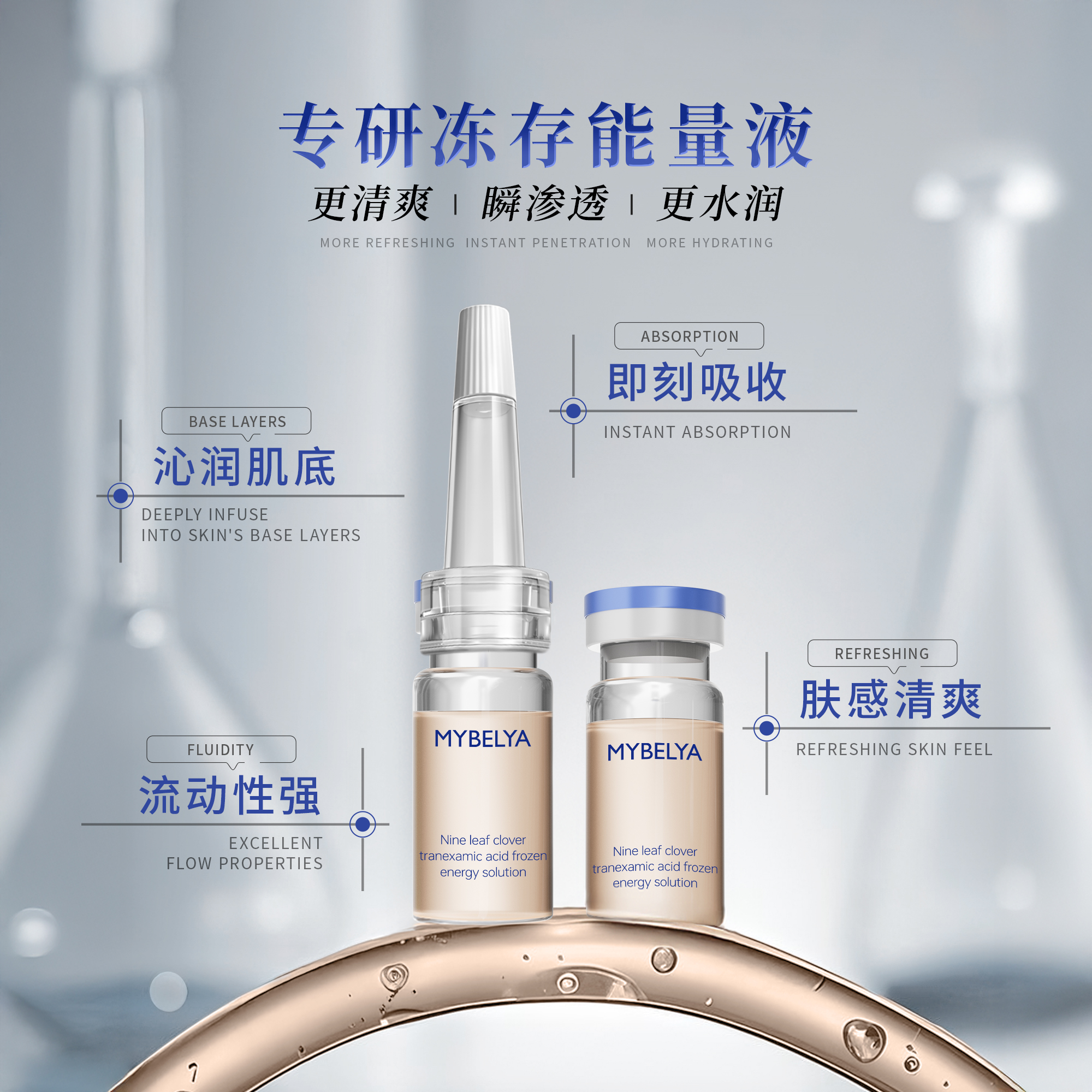 谜贝雅九叶草氨甲环酸冻存能量液