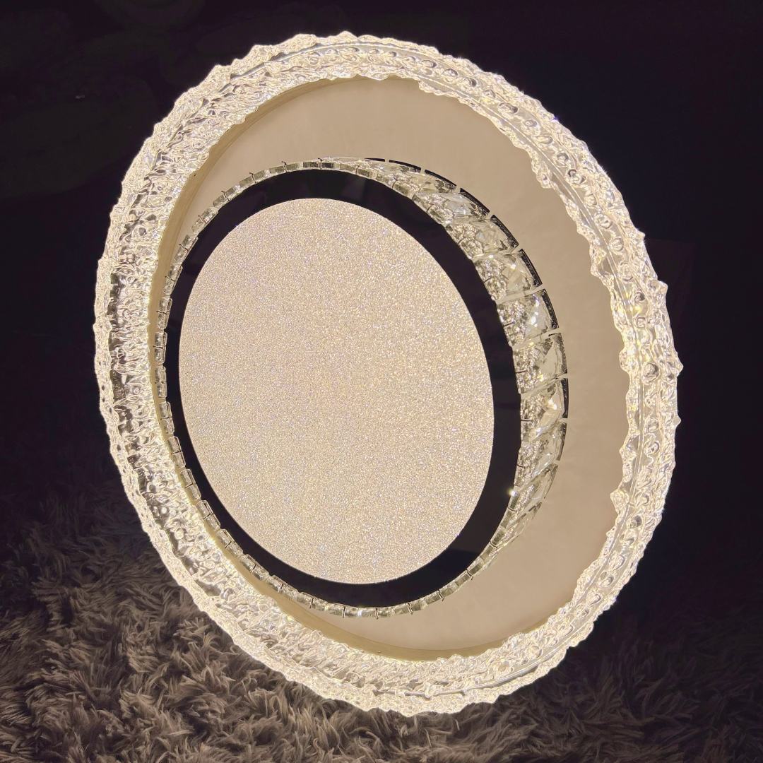 全光谱护眼高档轻奢水晶款房间灯现代简约主卧大客厅全屋中山灯具