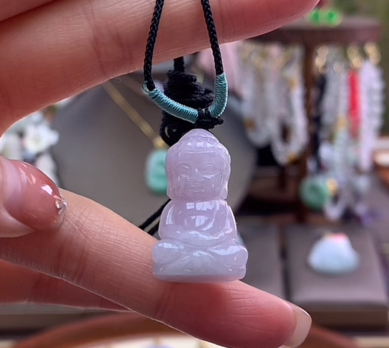 天然a货翡翠吊坠