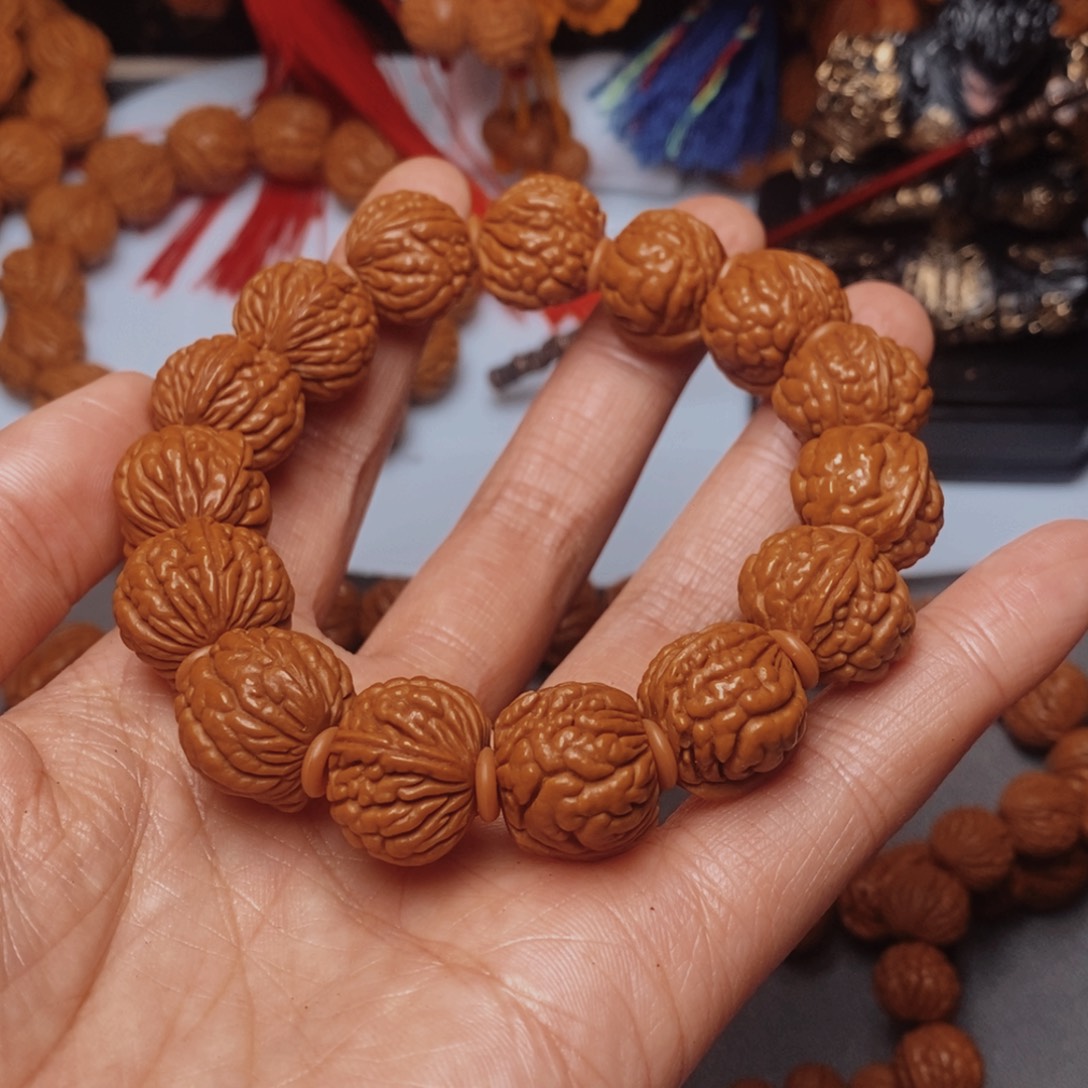 千***裁吊坠桃核桃枭手串1