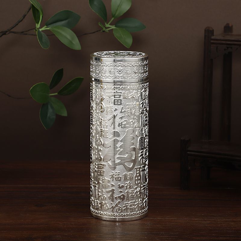 百福保温杯高档复古过滤创意送礼套装