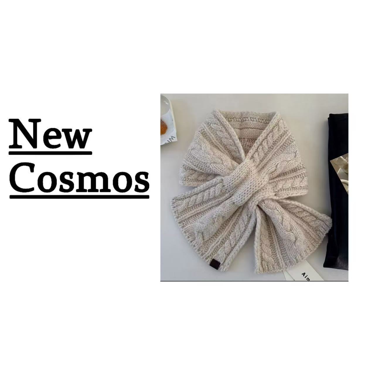 【NEW COSMOS】2025年新款原版设计麻花小众交叉围巾