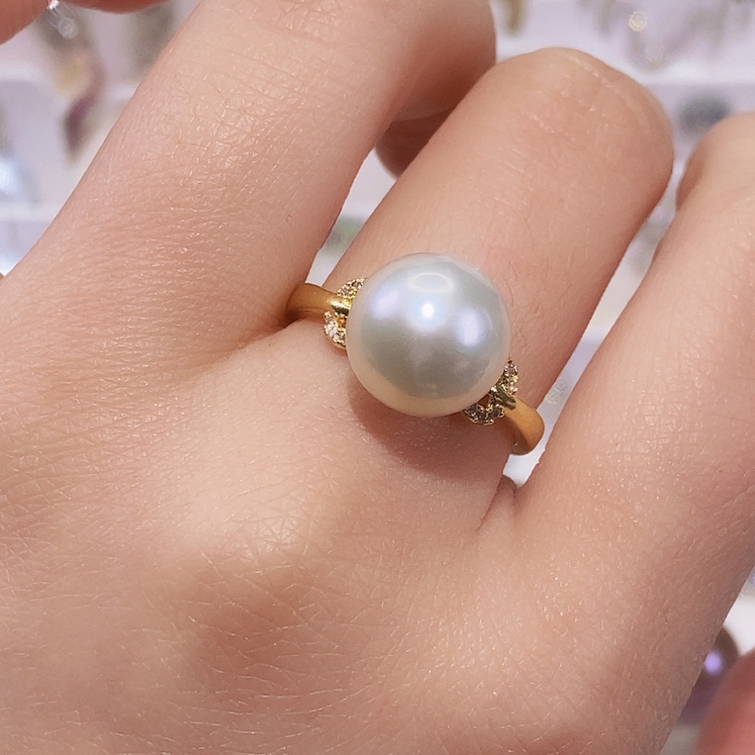 淡水珍珠戒指合金