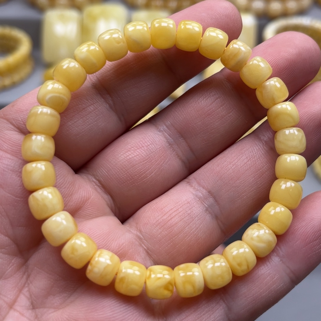 琥珀未镶嵌手链手串