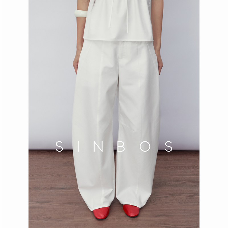 SINBOS 米兰达 松弛慵懒吊带上衣&镰刀长裤涤纶套装女25夏季新款