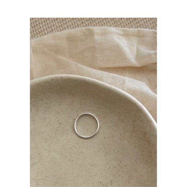 925银戒指 【素圈戒指】 光面闭口 简约百搭 ins极简 J025