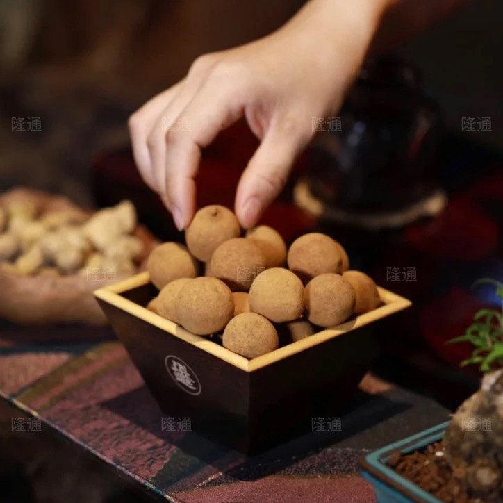 （招贝才进宝） 老挝大红酸枝嵌黄杨木招贝才进宝米斗香炉