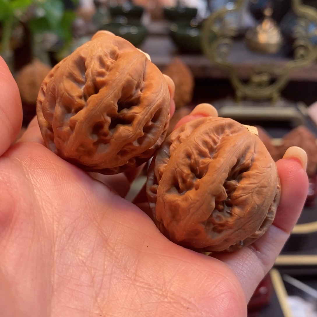 ****渺吊坠文玩核桃玲珑绣球37
