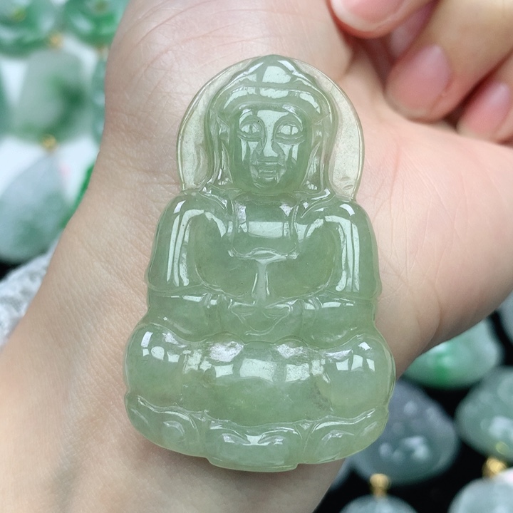 翡翠颈饰未镶嵌天然翡翠a货