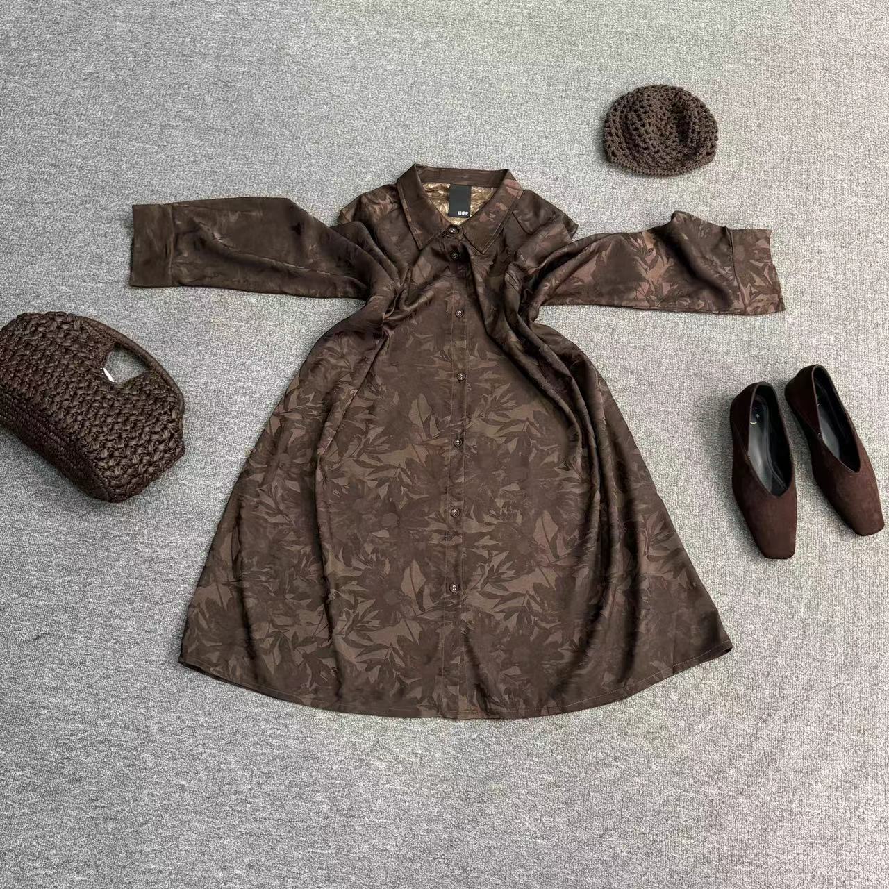 瑶睿安240斤 原创大码长袖碎花衬衫欧韩时尚衬衣休闲宽松 130