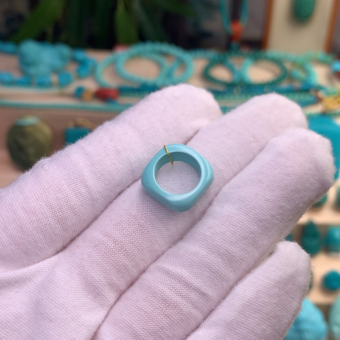 绿松石珠宝半成品未镶嵌