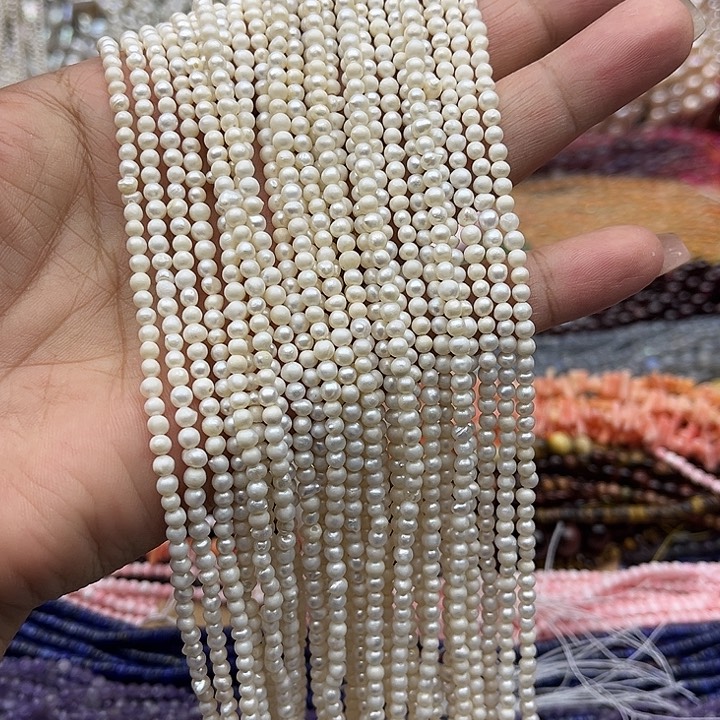 玛瑙/玉髓未镶嵌珠宝半成品一条3mm左右哑光珍珠