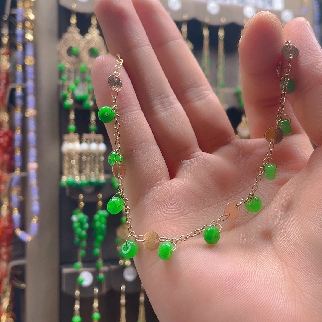 翡翠合金耳饰翡翠