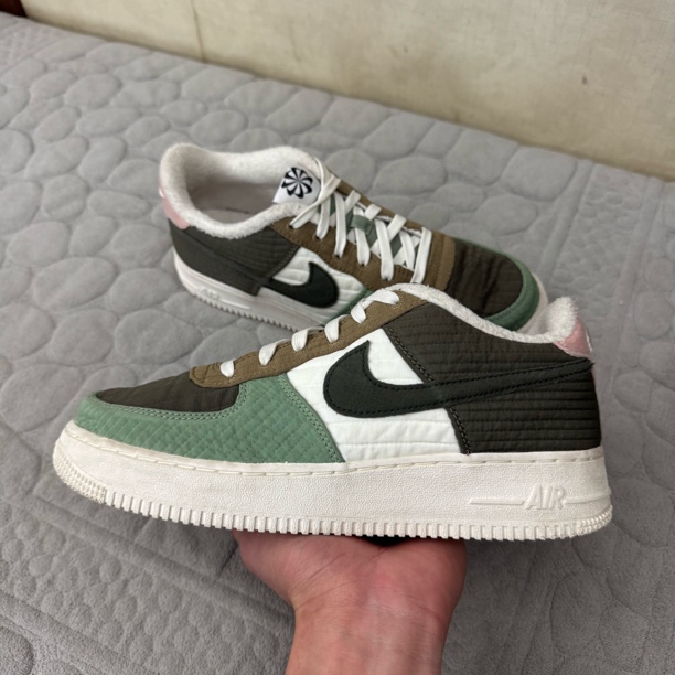 90新 NIKE/耐克 40码/af1白绿棕/无原盒/板鞋