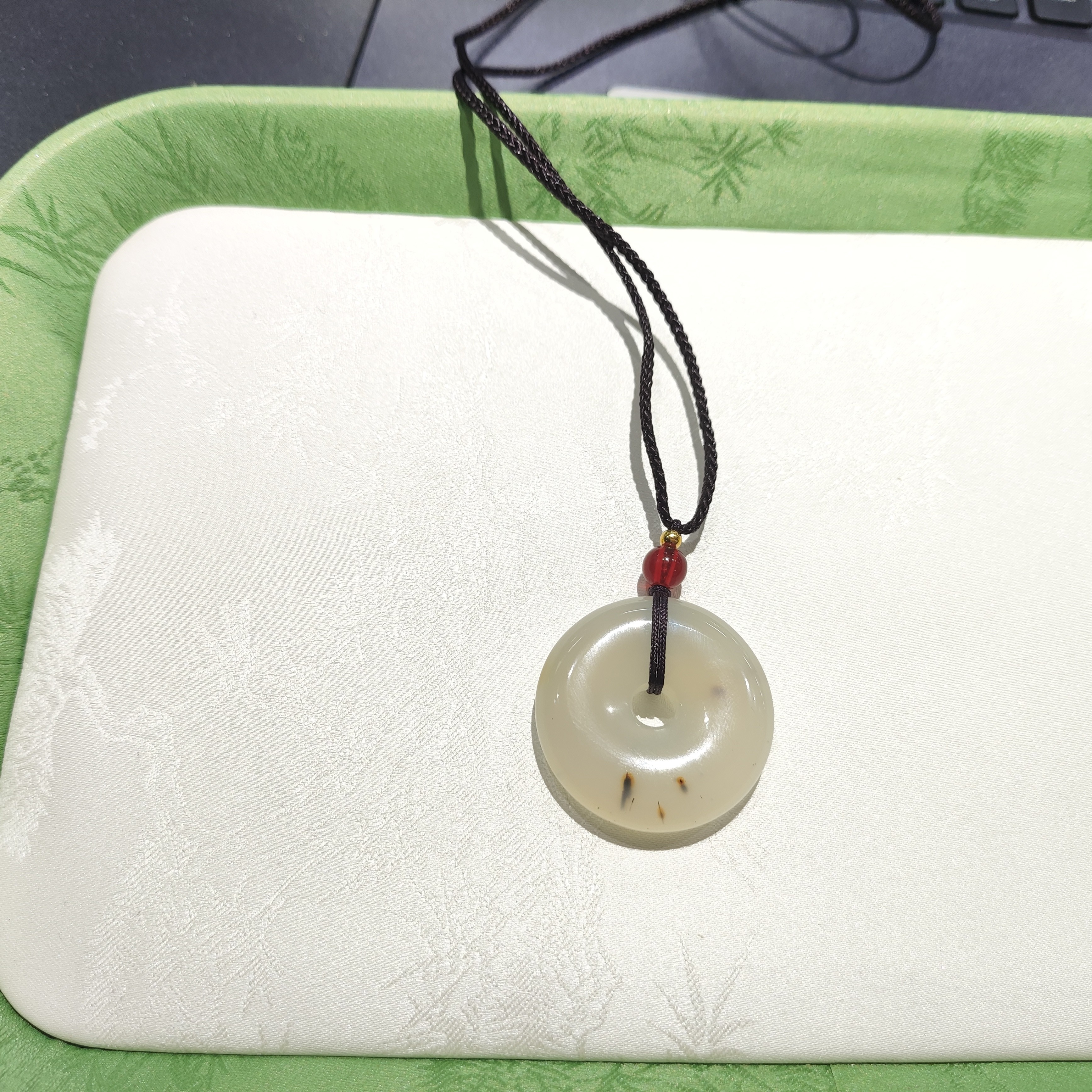 天然玛瑙玉髓冰透平安扣吊坠男女通用时尚挂件